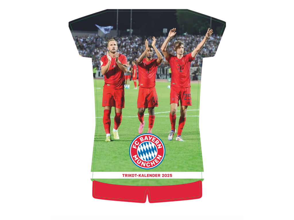 nástěnný kalendář 2025 Trikotkalendar FC Bayern München