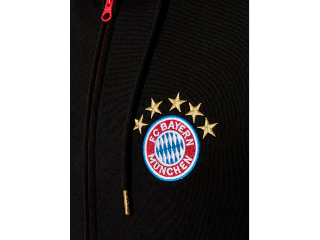 Pánska mikina s kapucňou FC Bayern München Logo, čierne
