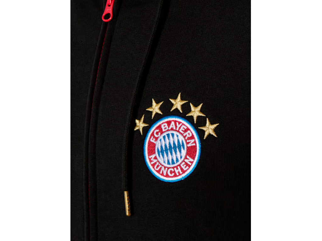 Pánska mikina s kapucňou FC Bayern München Logo, čierne