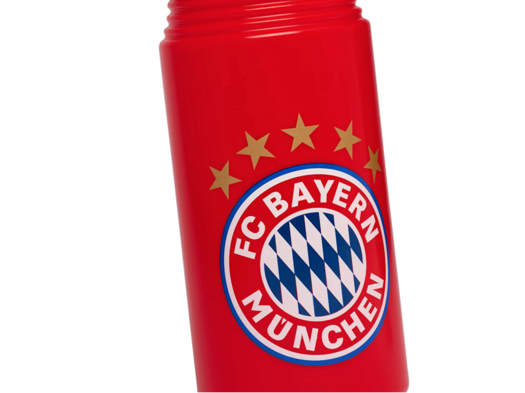 Sticla de plasticic cu sigla FC Bayern München, rosie, 0,75 l