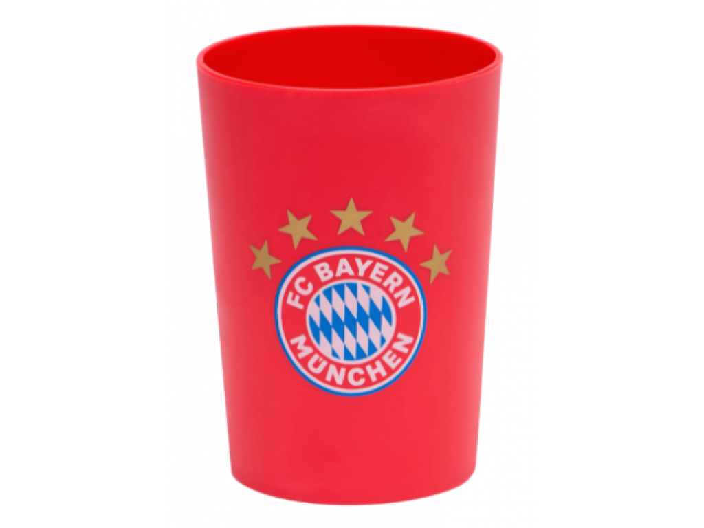 Pohár pro zubní kartáček a zubní pastu FC Bayern München, červený