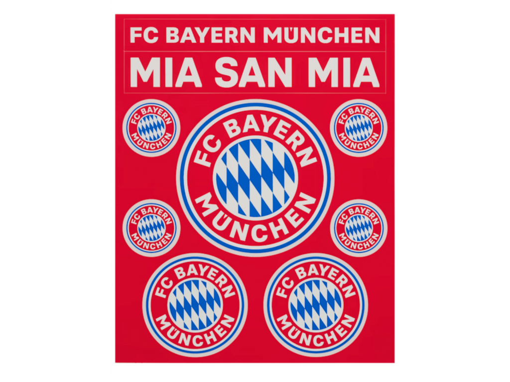 Sada detských nálepiek 2 strany FC Bayern München