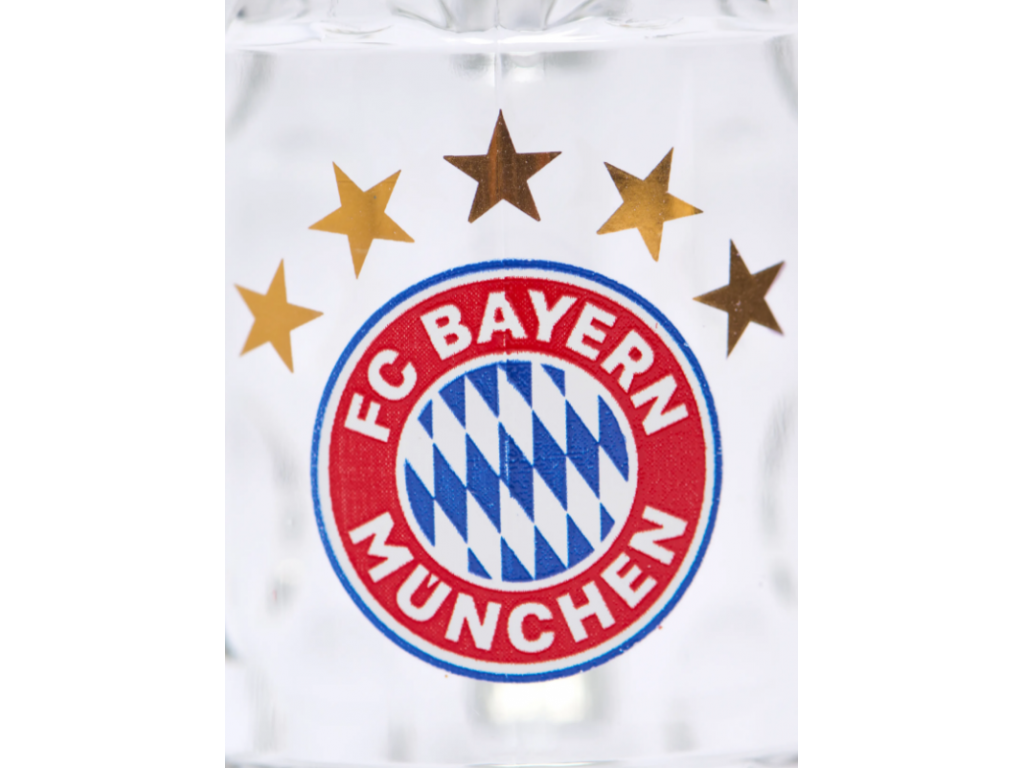 panák FC Bayern München - Logo s pěti hvězdičkami