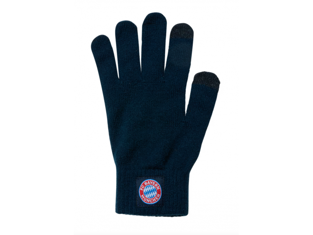 Unisex pletené rukavice FC Bayern München, tmavo modré