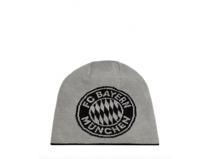 Şapcă pentru copii tricotată faţă-verso FC Bayern München, neagră, gri 2
