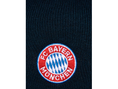detská pletená čiapka obojstranná FC Bayern München, modrá, červená