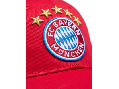 Detská šiltovka s logom 5 hviezdičiek FC Bayern München, červená