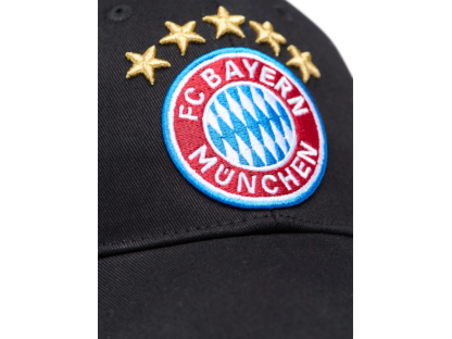 Detská šiltovka s logom 5 hviezdičiek FC Bayern München, čierna