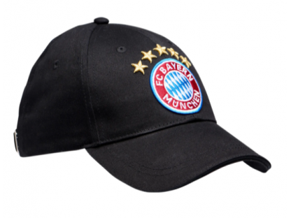 Detská šiltovka s logom 5 hviezdičiek FC Bayern München, čierna