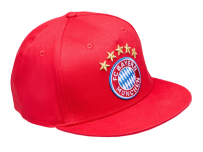 Detská Snapback šiltovka s logom 5 hviezdičiek FC Bayern München, červená