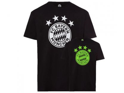 Tricou pentru copii Glow in the dark FC Bayern München, strălucitor în întuneric, negru