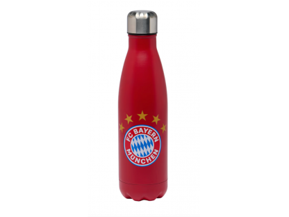 Hliníková fľaša na pitie s logom 5 hviezdičiek FC Bayern München, červený, 0,5l