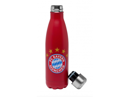 Sticla de baut din aluminiu cu sigla 5 stele FC Bayern München, rosu, 0,5l 2