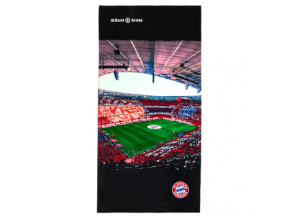 Osuška plážová Arena FC Bayern München, čierna 90 x 180 cm