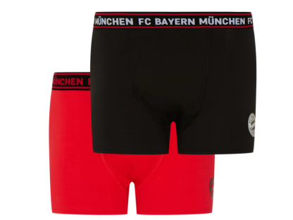 Set boxeri barbati 2 buc FC Bayern München, negru și roșu