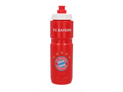 Plastová láhev na pití s logem FC Bayern München, červená, 0,75l