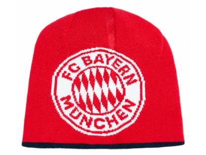 Pletená čepice oboustranní FC Bayern München, modrá, červená 2
