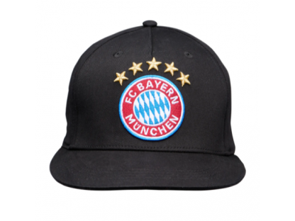 Snapback šiltovka s logom 5 hviezdičiek FC Bayern München, čierna