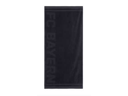 Sprchový ručník, osuška FC Bayern München, černá 70 x 140 cm
