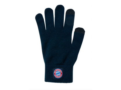 Unisex pletené rukavice FC Bayern München, tmavo modré 2