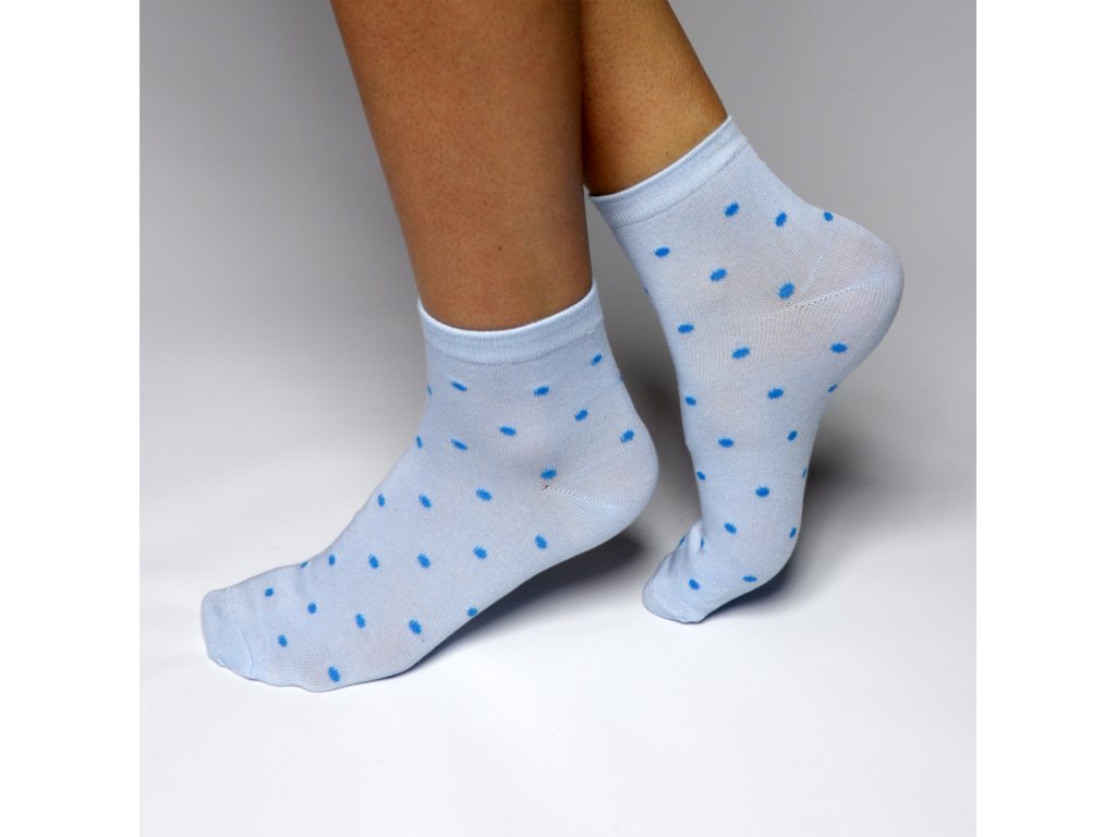 Bambusové puntíkované ponožky Amalee modré