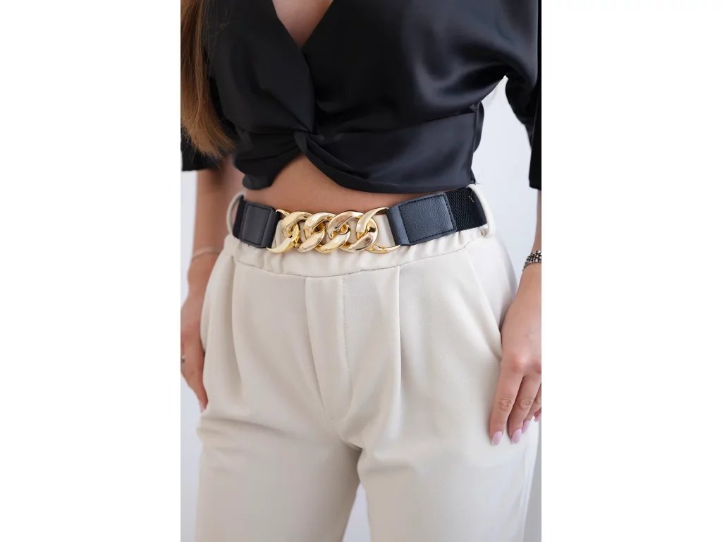 Capri kalhoty s páskem Kelsey béžové