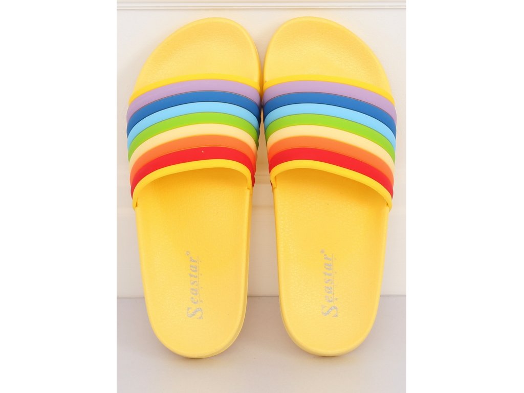 Dámské barevné pantofle Leonore žluté