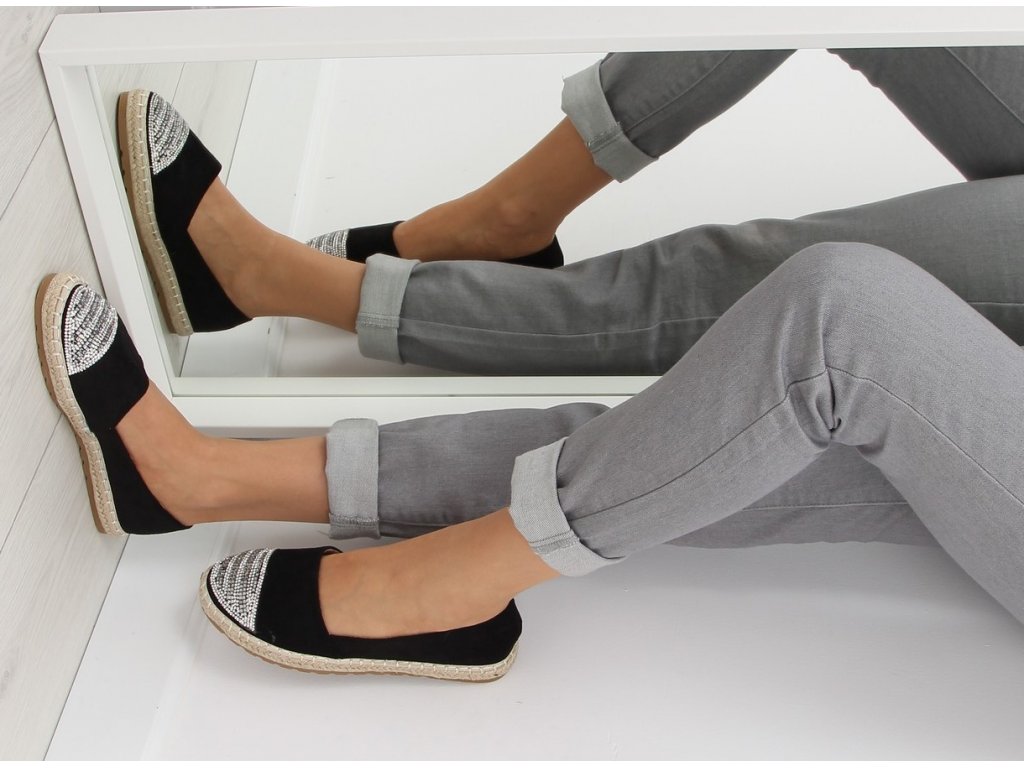 Dámské espadrilky s kamínky Maeva černé
