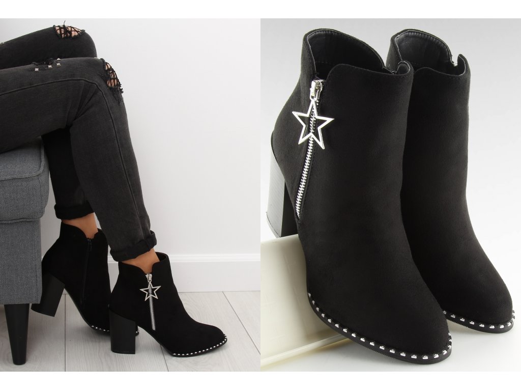 Dámské kotníkové boty s hvězdou Lyndi černé