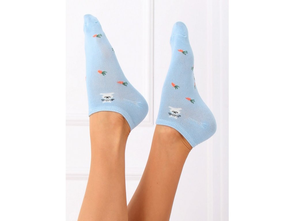 Dámské kotníkové ponožky s mrkvemi Rhoda modré