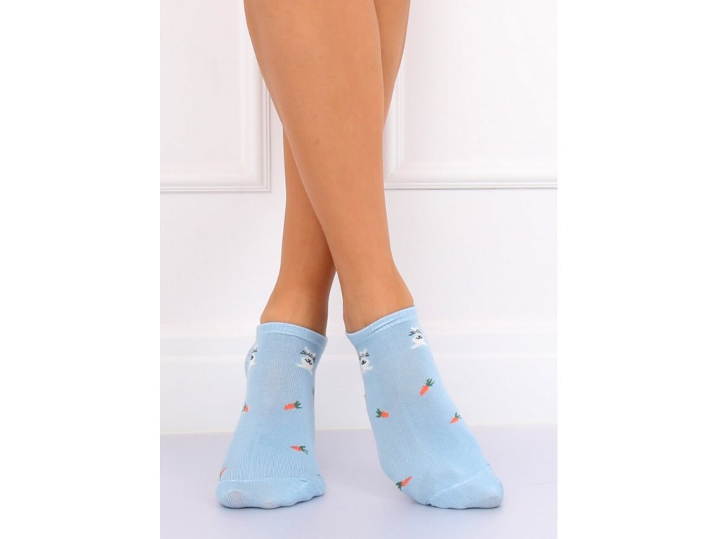 Dámské kotníkové ponožky s mrkvemi Rhoda modré