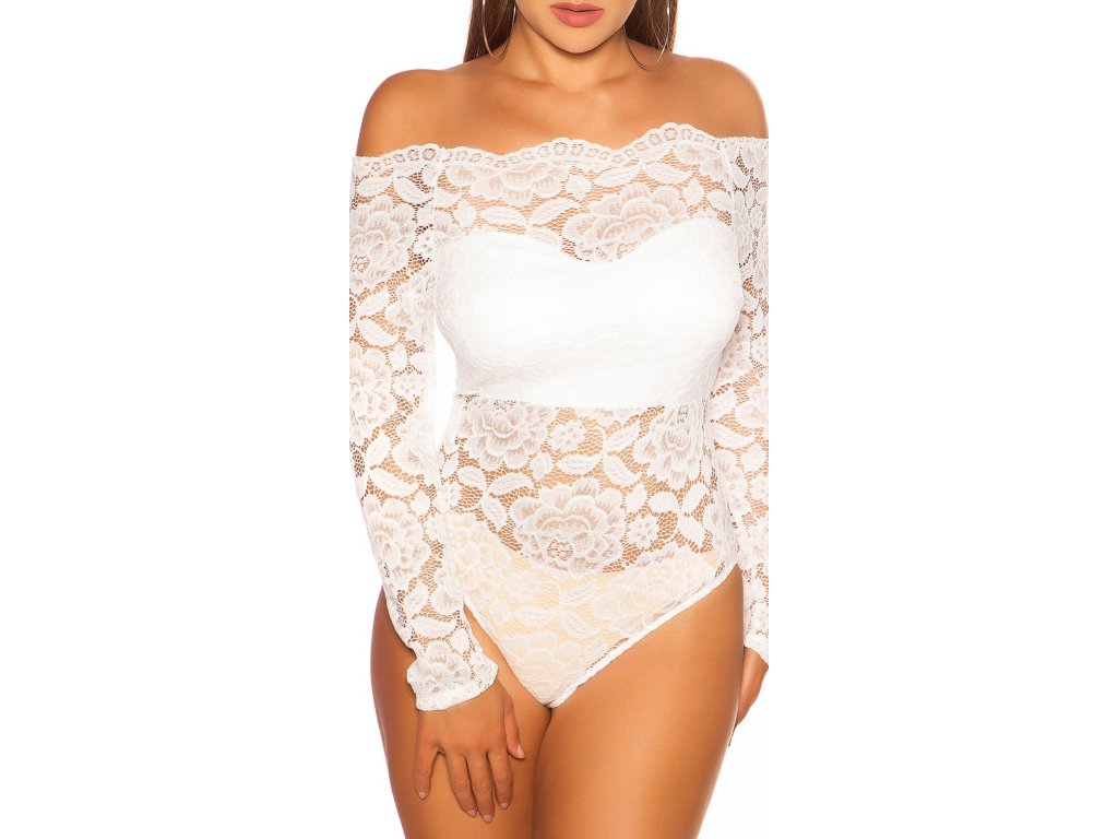 Dámské krajkové body Cherry bílé