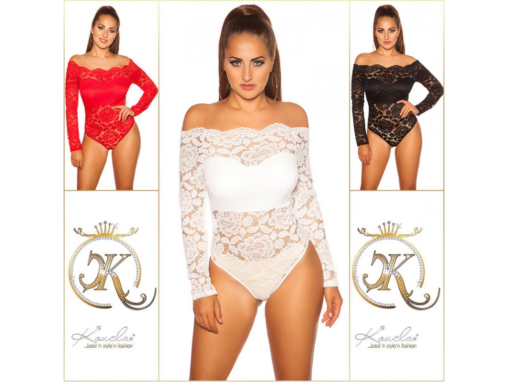 Dámské krajkové body Cherry bílé