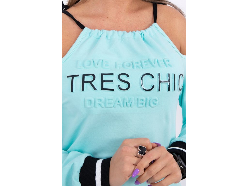 Dámské mikinové šaty TRES CHIC Skylar mint