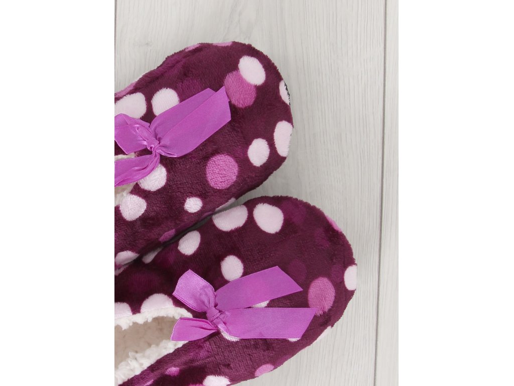 Dámské papuče s puntíky Richelle fialové