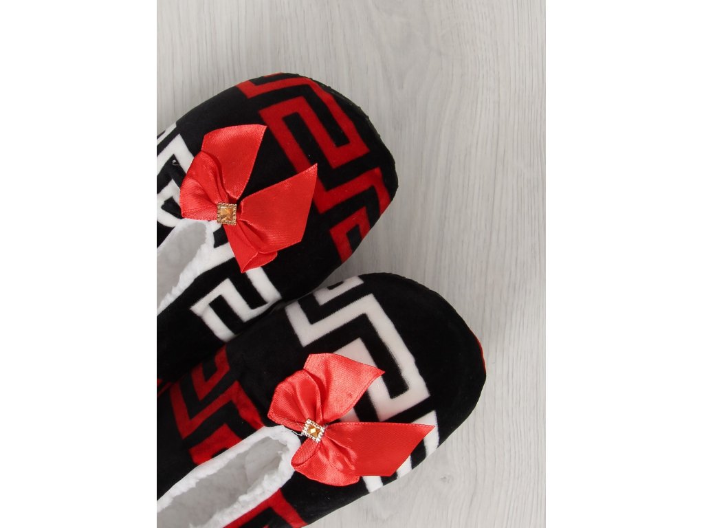 Dámské papuče se vzory Natille červené