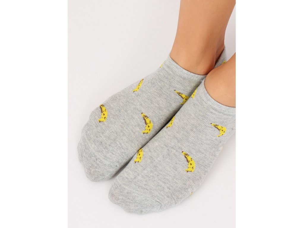 Dámské ponožky s banány Melanie šedé