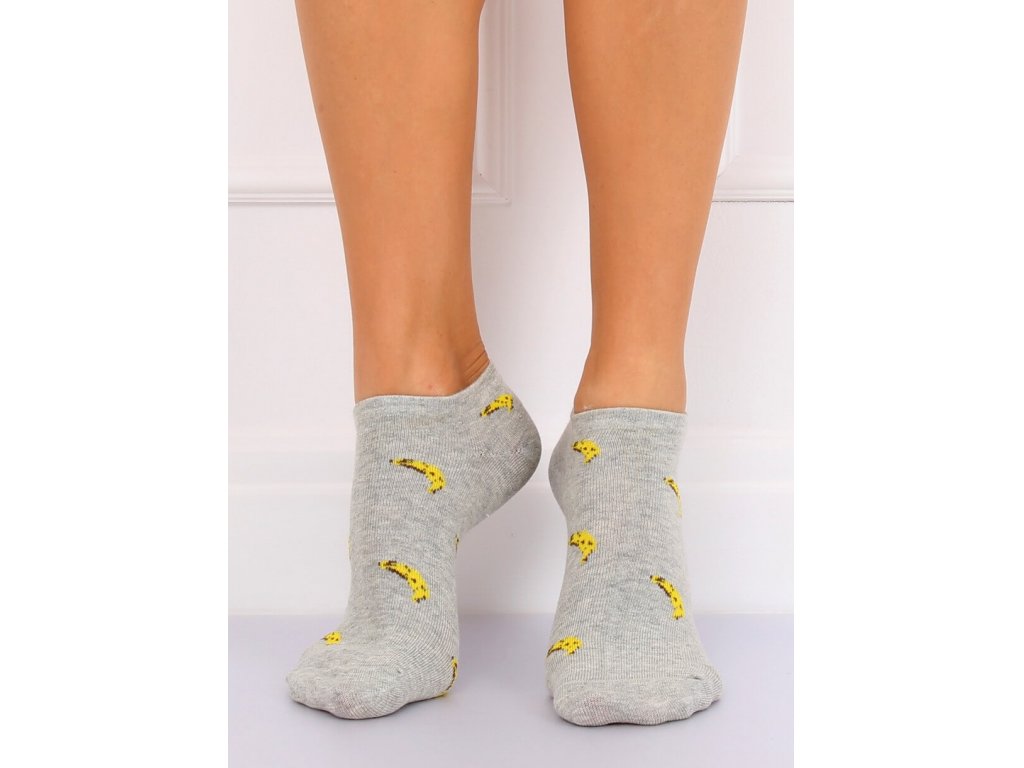 Dámské ponožky s banány Melanie šedé