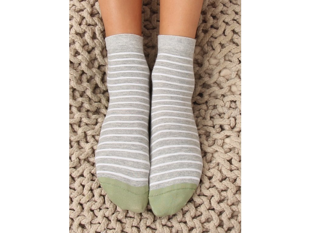 Dámské ponožky s proužky Imogene šedé