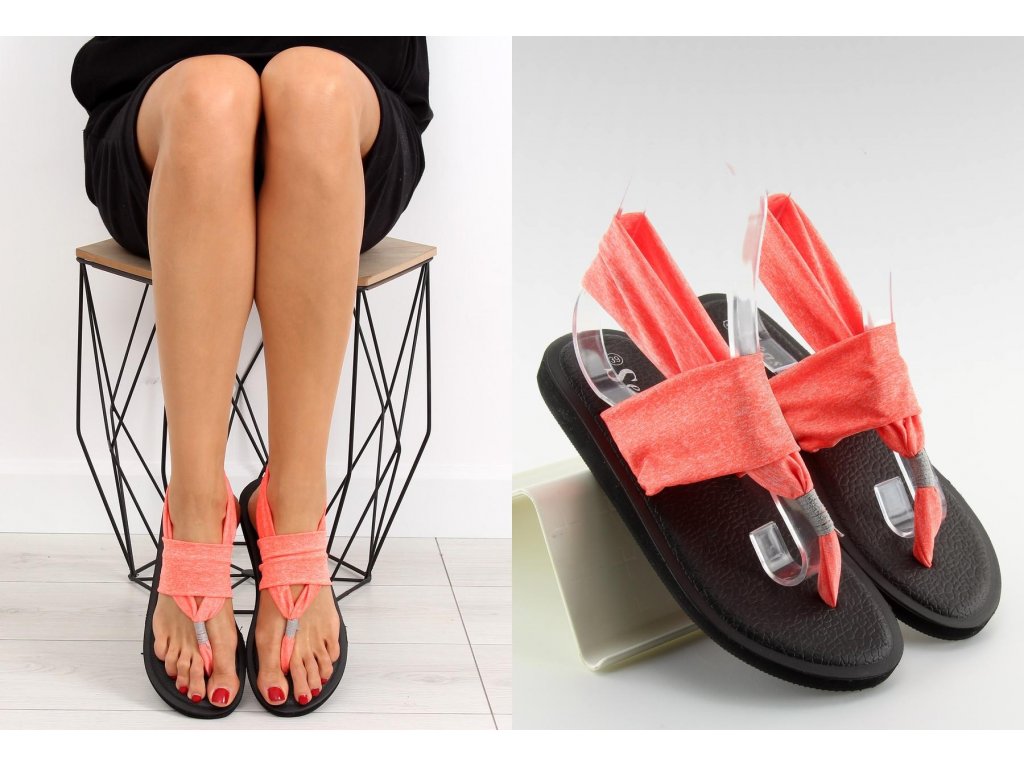 Dámské sandály japonky Marlena oranžové