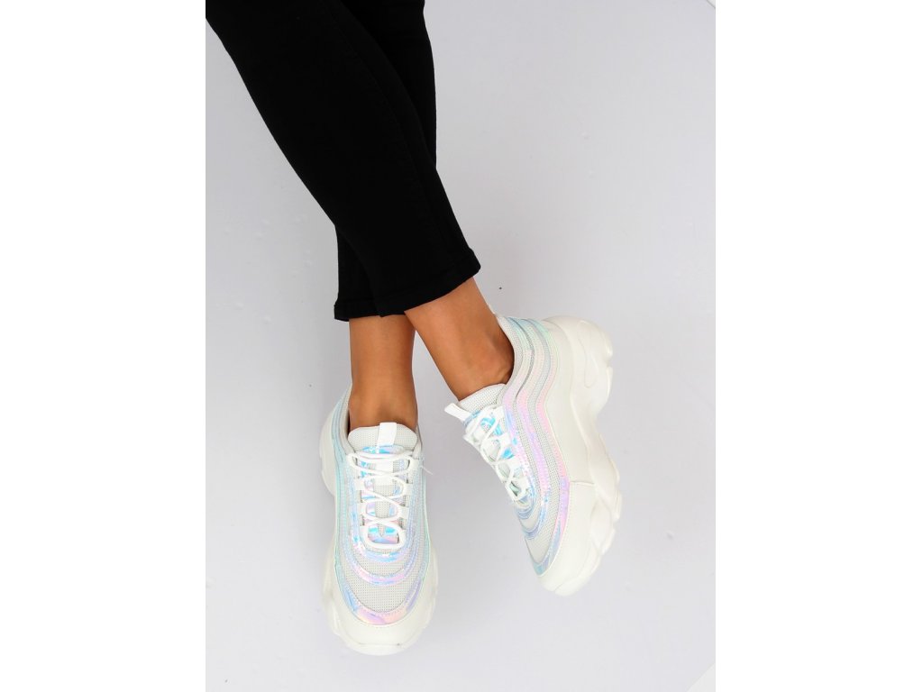 Dámské sportovní boty s hologramem Brandie bílé/modré