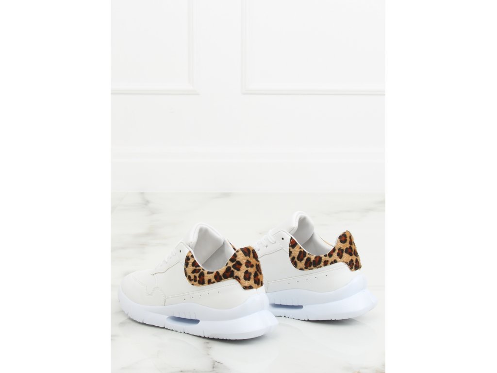 Dámské sportovní boty s leopardím vzorem Kiarra bílé