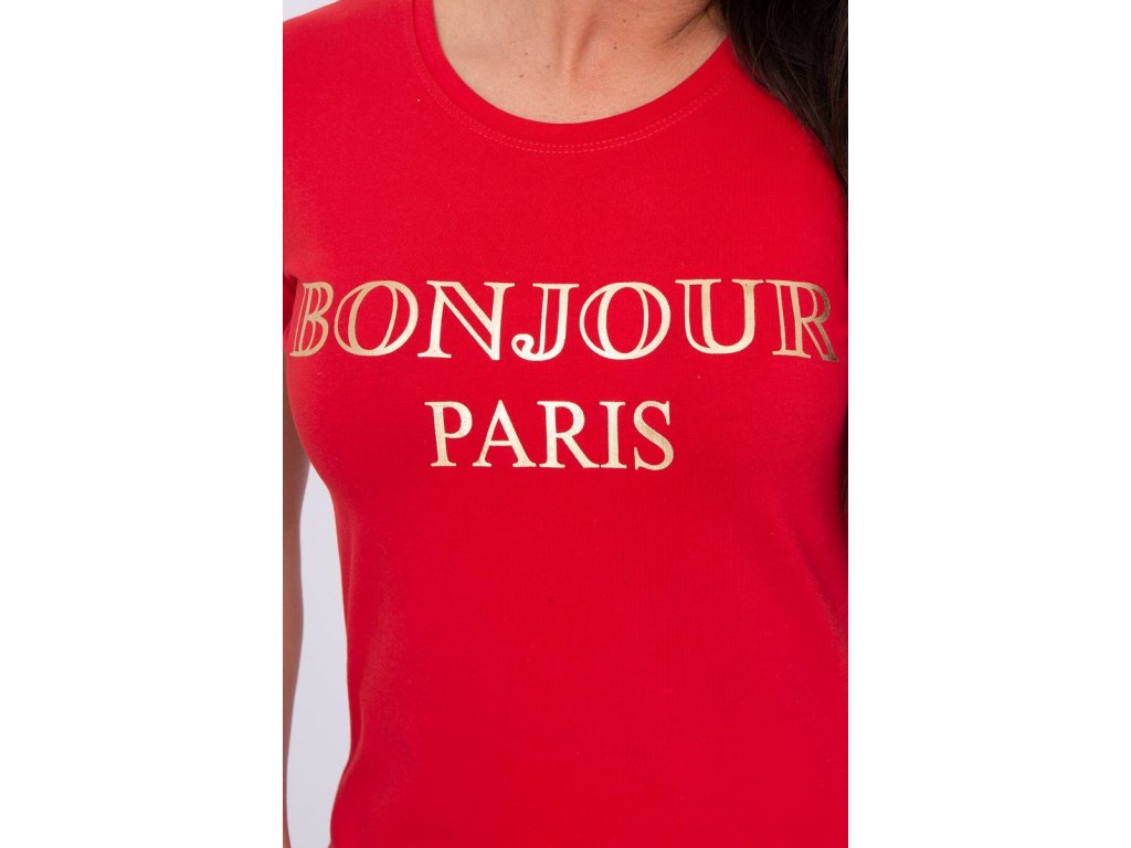 Dámské tričko BONJOUR PARIS Reene červené