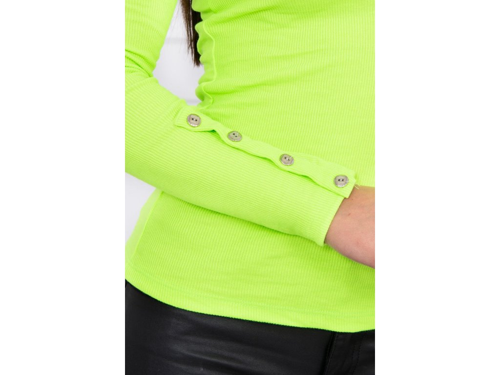 Dámské tričko s dlouhým rukávem Marlyn neonově zelené