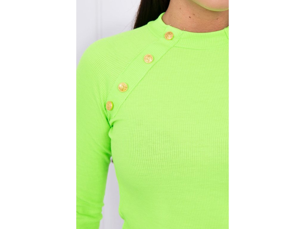 Dámské tričko s knoflíky Roxane neonově zelené