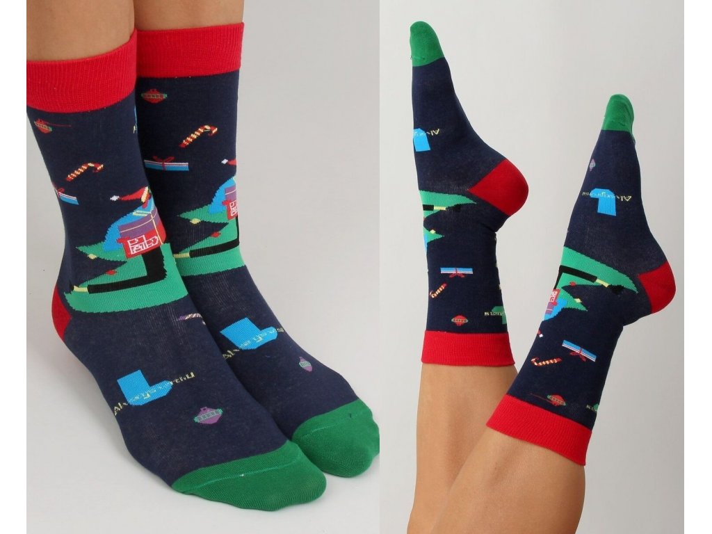 Dámské vysoké vánoční ponožky Bindy