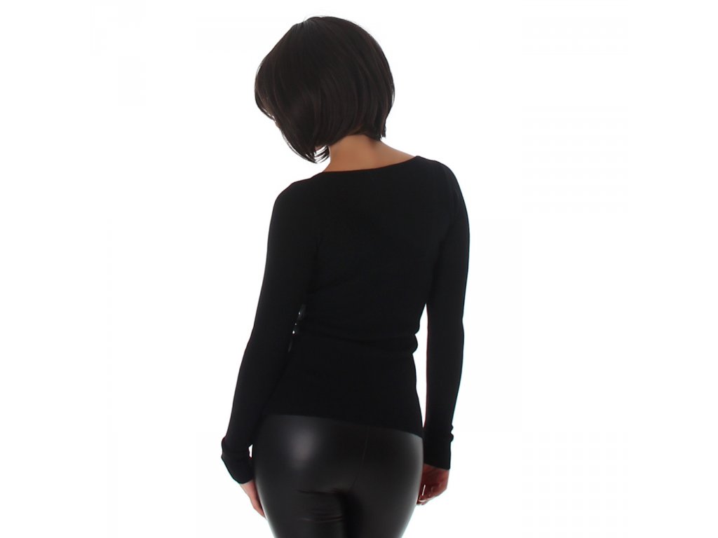 Dámský basic pulovr Sharon černý