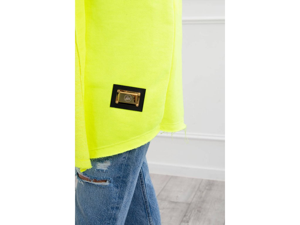 Dámský cardigan s nápisy Annabell neonově žlutý