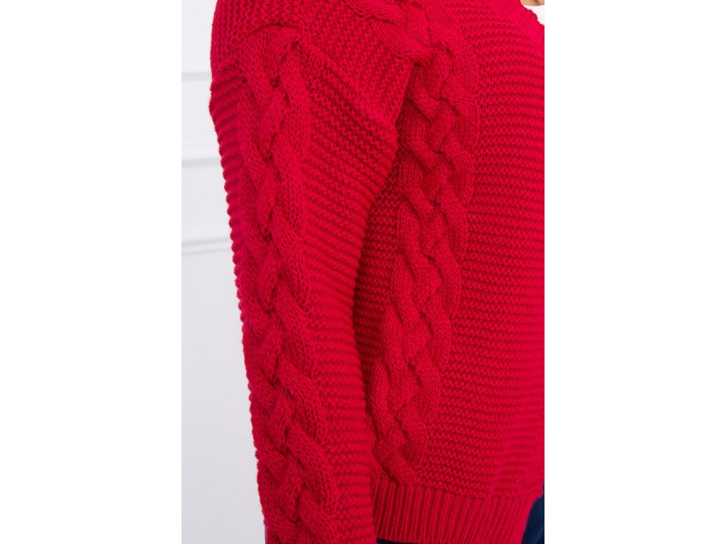Dámský pletený krátký cardigan Aurora červený