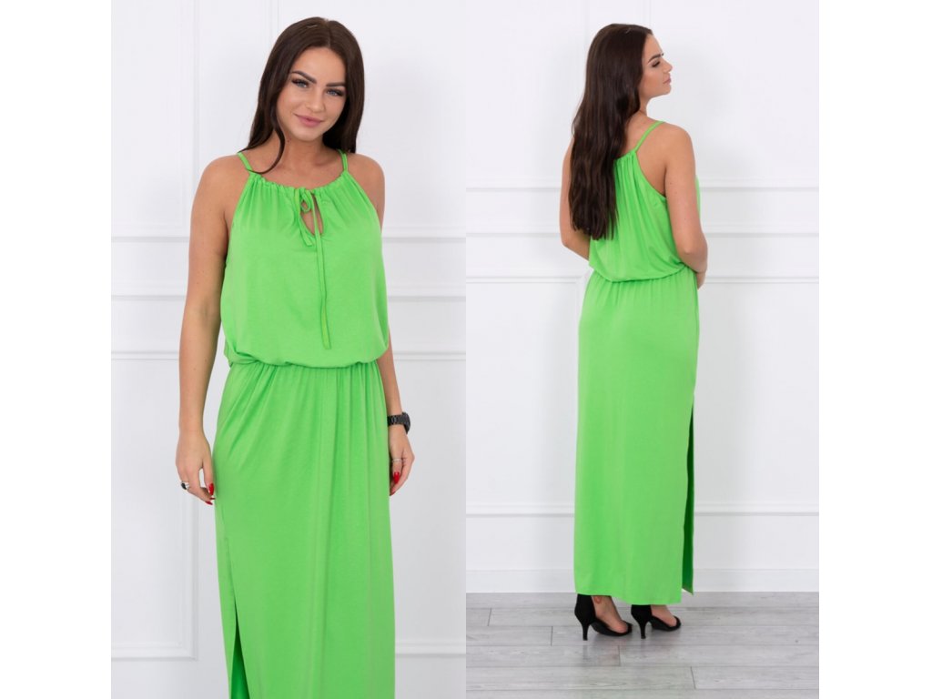 Dlouhé šaty v boho stylu Alannis zelené